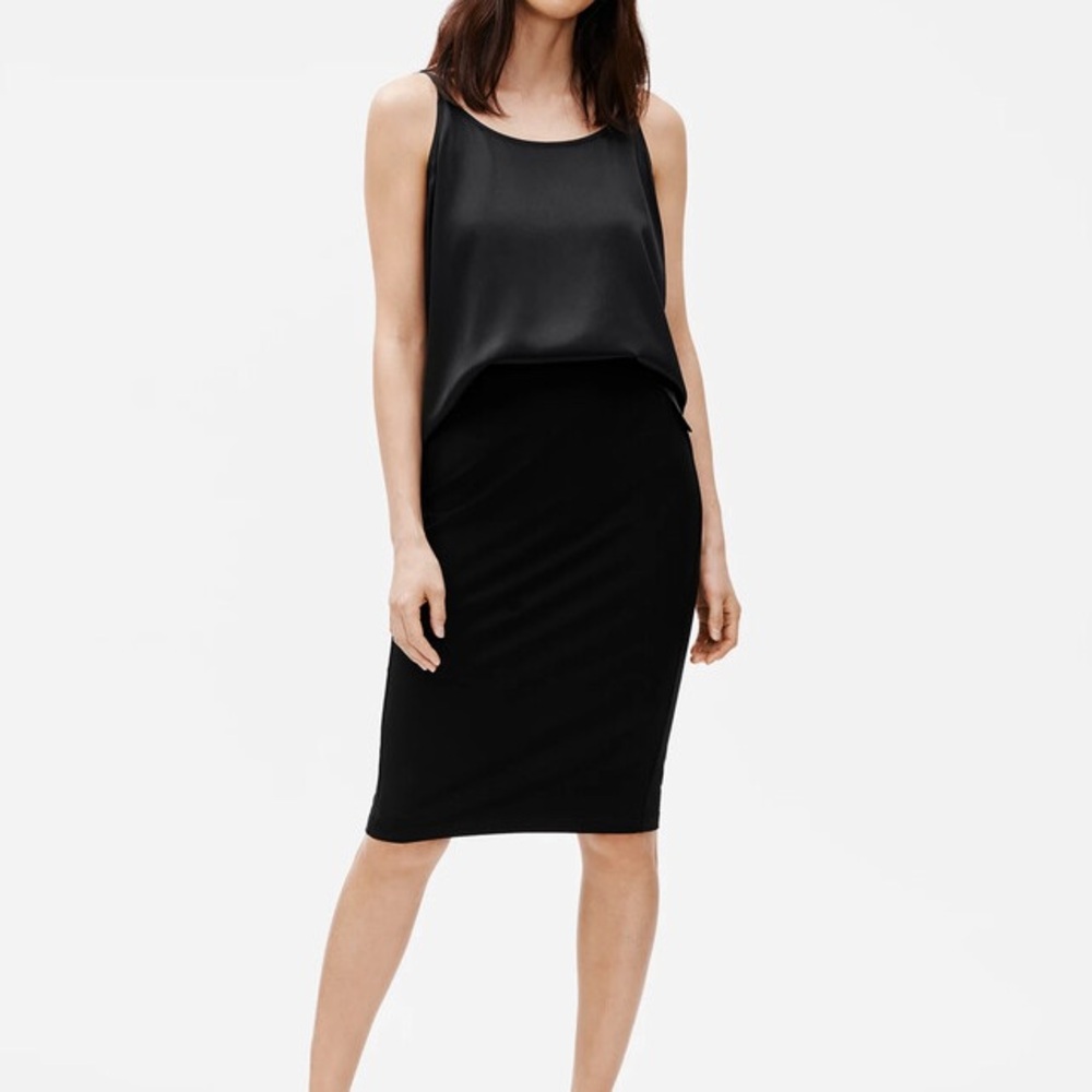 Eileen Fisher Stretch Crepe Pencil Skirt